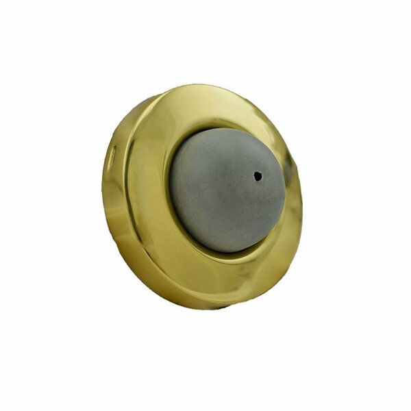 Ives Commercial Solid Brass 2-1/2in Convex Wall Bumper Bright Brass Finish WS406407CVX3